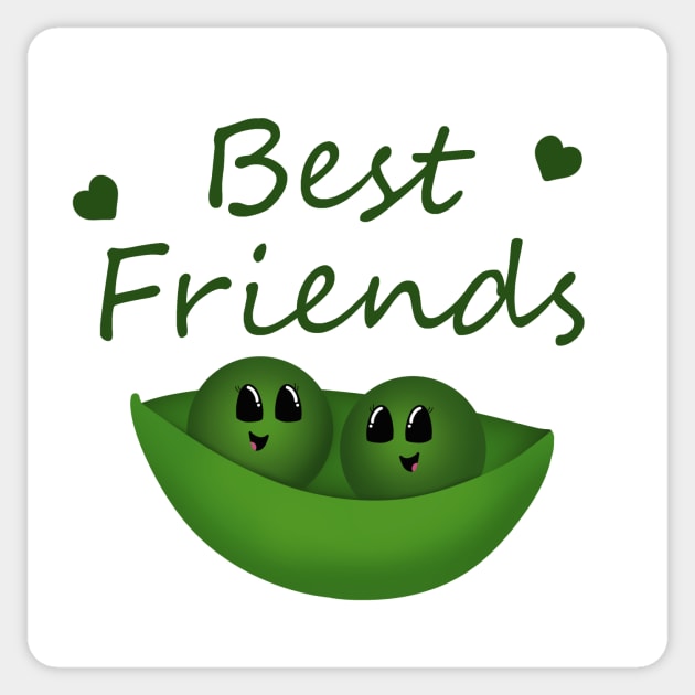 Best Friends - Peas in a Pod Sticker by PandLCreations